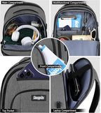 Backpack for Men Women, Travel School Backpacks for Teen Boys, Bookbag - Image 4