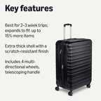 Amazon Basics 30" Hardside Large Checked Luggage, Hardshell Suitcase - Image 2