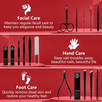 Manicure Set 16 In 1 Professional Stainless Steel Pedicure Kit Toenail Clippers - Image 2