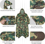 PTEROMY Hooded Rain Poncho for Adult - Image 2