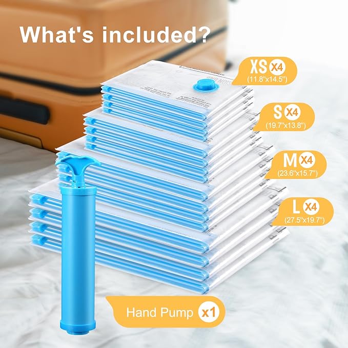 Vacuum Bags for Travel, Space Saver Vacuum Storage Combo - Image 2