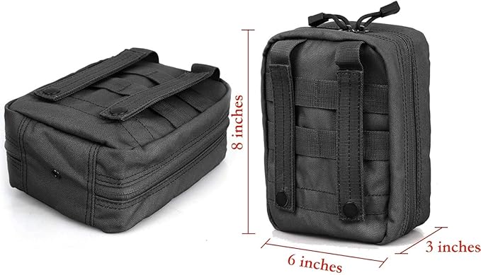 EMT Pouch MOLLE Ifak Pouch Tactical MOLLE Medical First Aid Kit Utility Pouch - Image 5