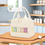 Bluboon Lunch Bag for Women Men Cute Corduroy Lunch Tote Bags Reusable - Image 3
