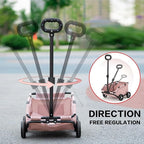 Dog Stroller 4 Wheels Folding Dog Cart Pet Stroller - Image 6