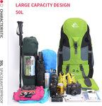 Bseash 50L Hiking Backpack, Water Resistant Lightweight Outdoor Sport Daypack - Image 9