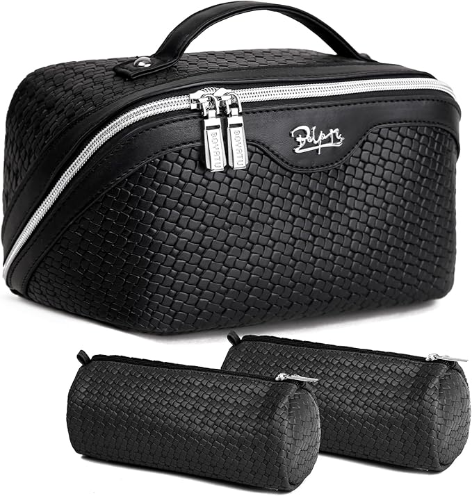 BOYATU Travel Makeup Bags for Women: 3-Set Large Capacity Make up Bags by BOYATU