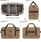 ZOMFELT Travel Duffle Bag for Men, Waterproof Canvas Overnight Duffel Bag - Image 7
