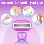 DreamGenius Travel Razors for Women Include 1 Handle and 5 Cartridges, Extra - Image 6