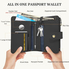 Full Grain Leather Passport Wallet, RFID Blocking Passport Holder - Image 3