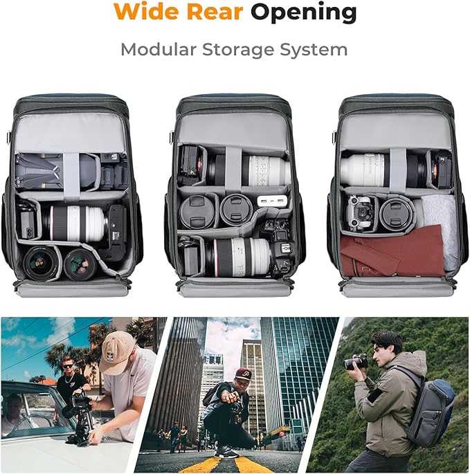 K&F CONCEPT Camera bags Waterproof 25L Large Capacity Camera Case - Image 2