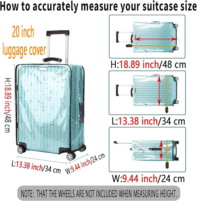 Suitcase Covers for Luggage – TSA Approved Clear PVC Luggage Protector Cover - Image 5