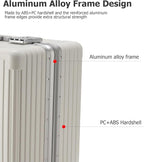 feilario 20in Aluminium Frame PC Hard Shell Spinner Wheels Luggage, Built-In - Image 2