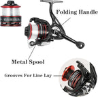 Fishing Pole Combo Set, 2.1m/6.89ft 2PCS Collapsible Rods 2PCS Spinning Reels - Image 2