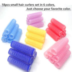 18PCS Self Grip Small Hair Curlers Heatless Roller Hair Curlers Pro Salon Hairdressing Curler DIY Curly Hairstyle Hair Rollers Tools Rat Tail Comb for Women Medium Short Hair(Purple)