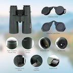 10x50ED Compact Binoculars for Adults – High-Powered BAK4 Prisms, Diamond White - Image 2