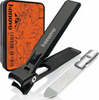Nail Clippers Set, Ultra Sharp Sturdy Fingernail and Toenail Clipper Cutters by KONOVO
