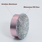 Small Pill Case 3 Compartments, Metal Round Portable Pill Box, Waterproof - Image 3