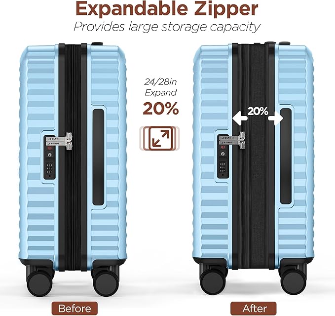 SHOWKOO Luggage Sets 3 Piece Hardside Expandable Suitcase - Image 5