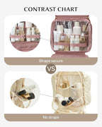 EACHY Hanging Toiletry Bag, Satin 4 Compartments Travel Toiletry Bags - Image 2
