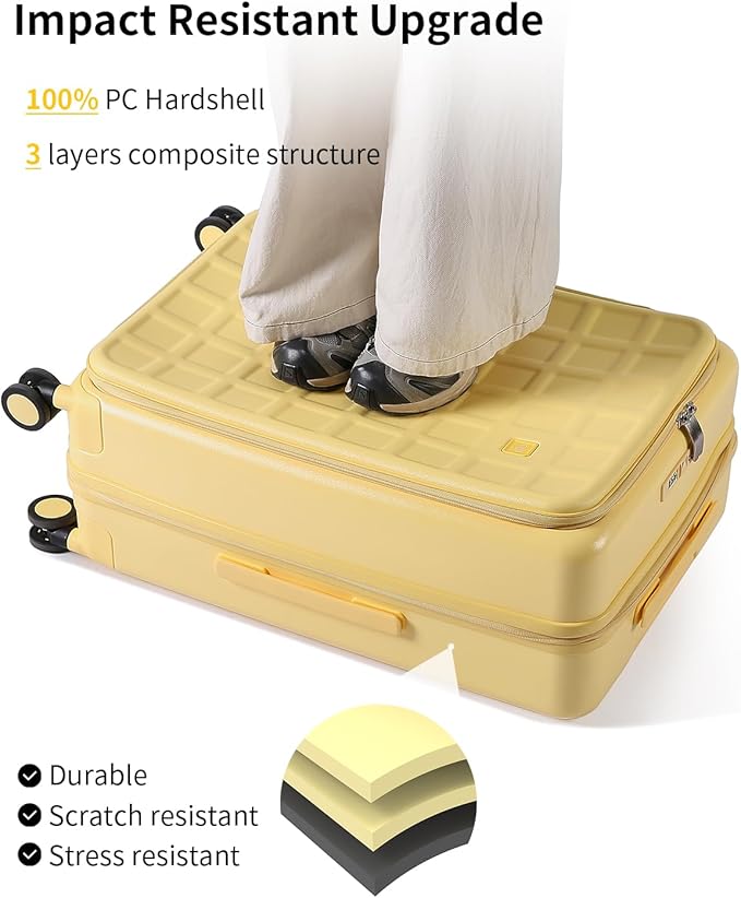 aji Expandable Top Opening Carry On Luggage Airline Approved, 20 Inch - Image 6