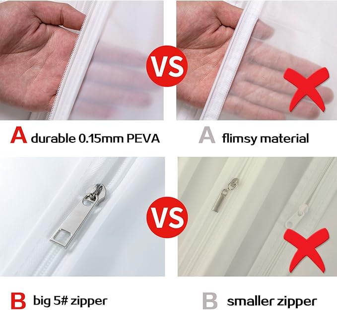 Clear Garment Bags Hanging Clothes Bags - Image 8