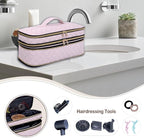 Hair Dryer Travel Carrying Case, Curling Iron Storage Bag, Slim Expandable Handheld Dual-Layer Travel Storage Bag for Dryer/Hair Tool Organizer/Style Organizer