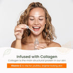 Vitamin C Serum With Collagen - Dermatologist Tested, Skin Brightening, Anti-Aging, Acne Treatment, Fades Dark Spots, Cruelty Free Korean Skin Care For All Skin Types - 1.69 oz