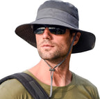 Sun Hats for Men Women Fishing Hat UPF 50+ Breathable Wide Brim Summer UV by Rosoz