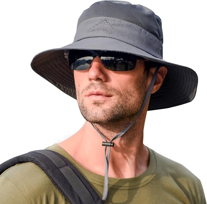 Sun Hats for Men Women Fishing Hat UPF 50+ Breathable Wide Brim Summer UV by Rosoz