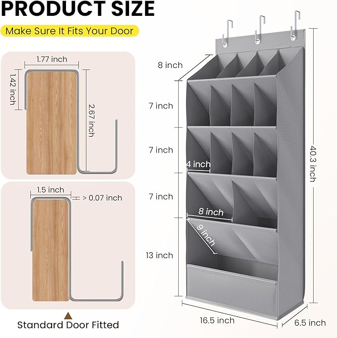 Over the Door Shoe Organizer for Closet, Shoes Rack for Closet - Image 5