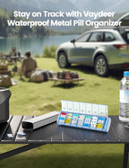 Vaydeer 7 Day Weekly Pill Organizer, Metal Travel Pill Case, Large Capacity - Image 5