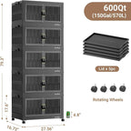 BROVIEW 600Qt Stackable Storage Bins - Image 2