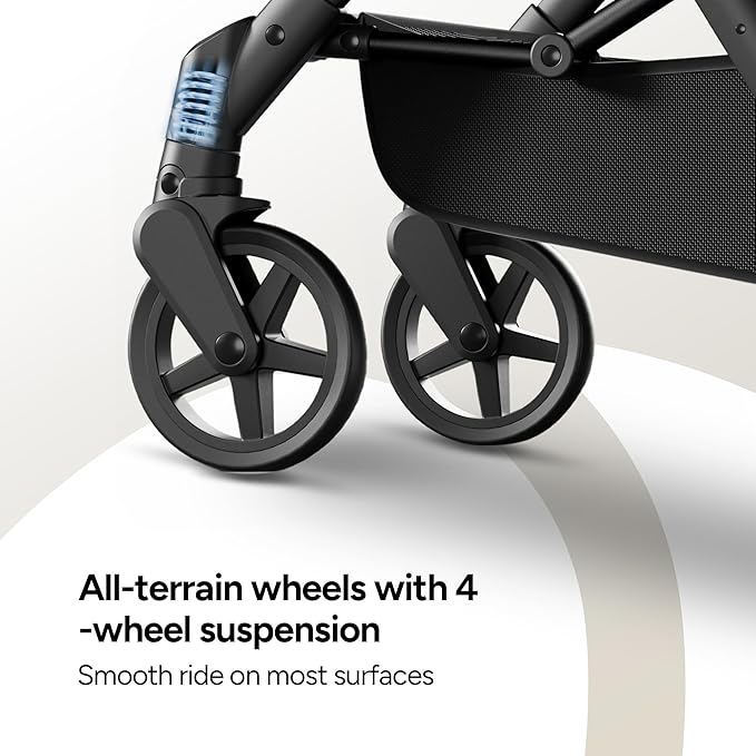 Mompush Lithe V2 Lightweight Travel Stroller, Compact Foldable Baby Stroller - Image 7