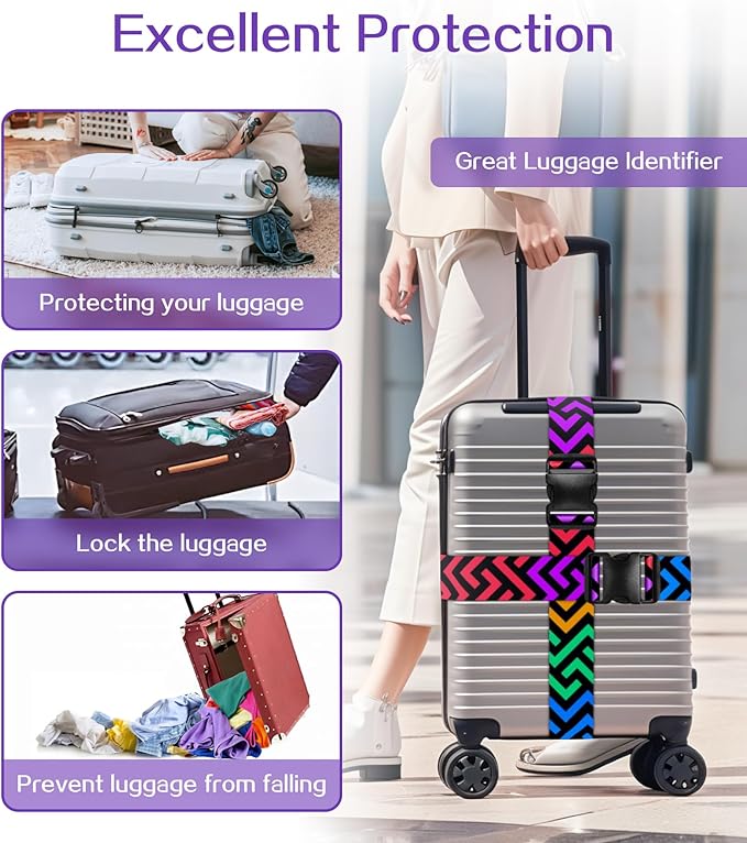 Luggage Straps for Suitcases Travel Belt Luggage Band Heavy Duty Traveling - Image 4