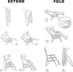 Oversized Padded Zero Gravity Lounge Chair Set of 2, Foldable Patio Anti - Image 9