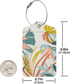 2 Pcs Boho Foliage Botanical Luggage Tag - Image 2