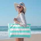 Becokan Beach Bags for Women Large Waterproof Beach Tote Bag Zipper Beach Bags - Image 7