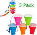 5 Pack Silicone Collapsible Cups - Image 2
