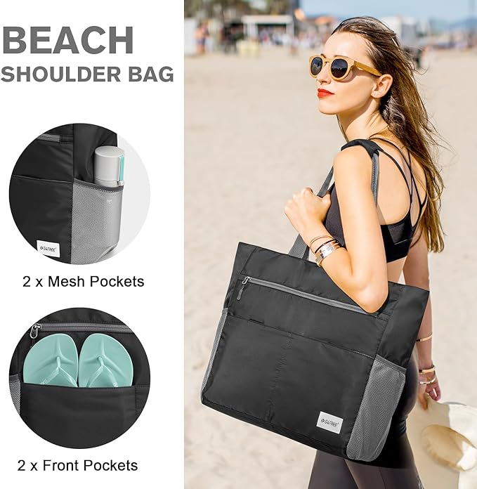 G4Free Beach Bag, Waterproof Sandproof Beach Tote Bag, Large Capacity Foldable - Image 4