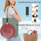 vidsel Womens Sun Hats Wide Brim Reversible Bucket Cotton Hat Packable Summer - Image 5