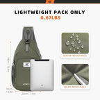 SKYSPER Sling Bag RFID Crossbody Sling Backpack Cross Body Shoulder Bag Travel - Image 5