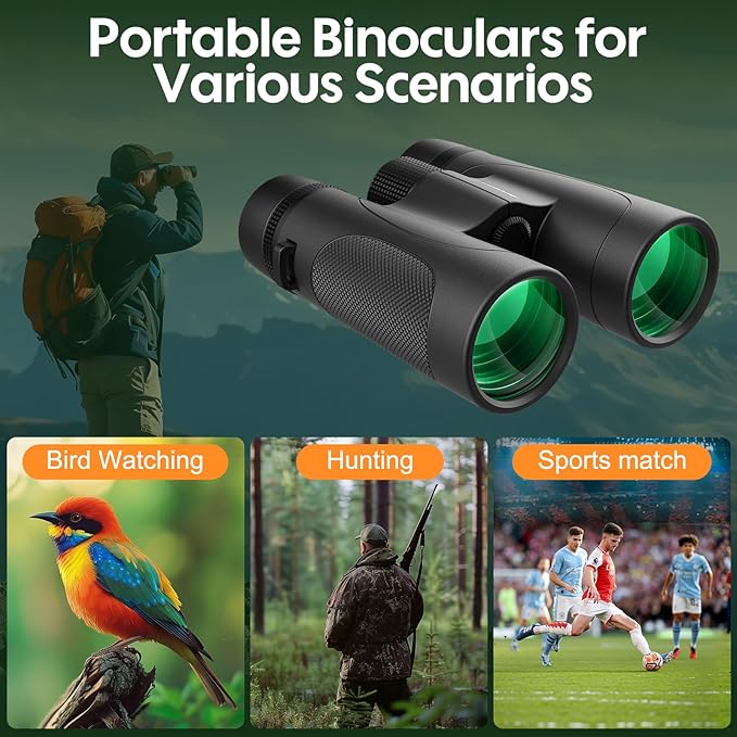 12x42 Binoculars for Adults High Powered: Waterproof HD Bird Binoculars - Image 7