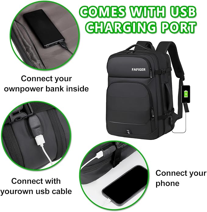 Travel Backpack for Men & Women - 40L Expandable Carry-On Backpack - Image 5