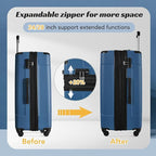 Merax Luggage Set 6 Piece Expandable Lightweight ABS Hardshell Travel Suitcases - Image 4