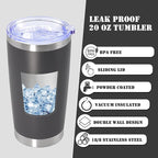 20 oz Tumbler with lid Double Wall Vacuum Insulated Tumblers Stainless Steel - Image 3