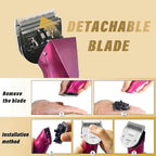 Detachable Adjustable Pet Dog Grooming Clipper 5-in-1 Blade Compatible with WAHL Professional Animal Blade Arco, Bravura, Chromado, Creativa, Figura, and Motion Pet, Dog, and Horse Clippers(7F)(2PACK)