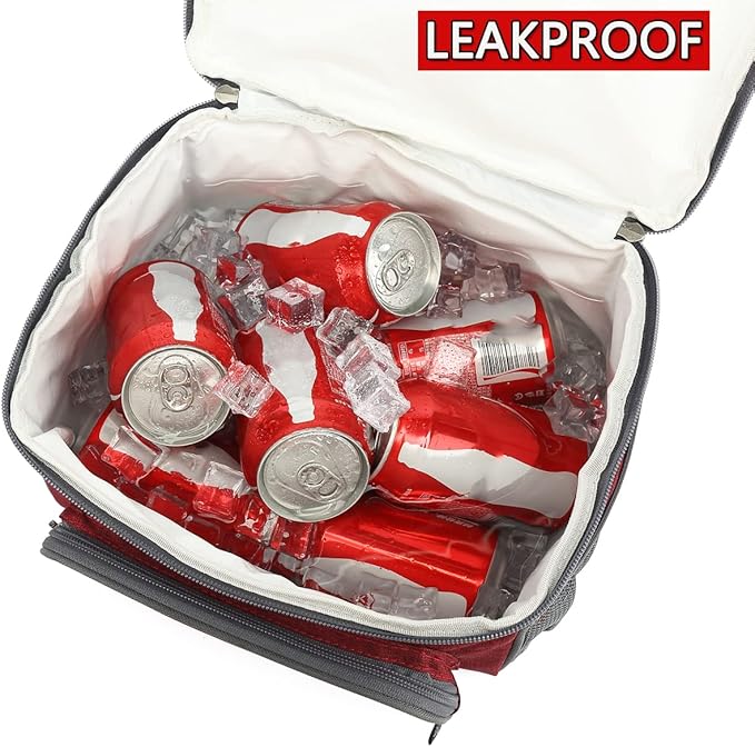 FlowFly Double Layer Cooler Insulated Lunch Bag Adult Lunch Box Large Tote Bag - Image 3