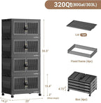 BROVIEW 320Qt Stackable Storage Bins - Image 2