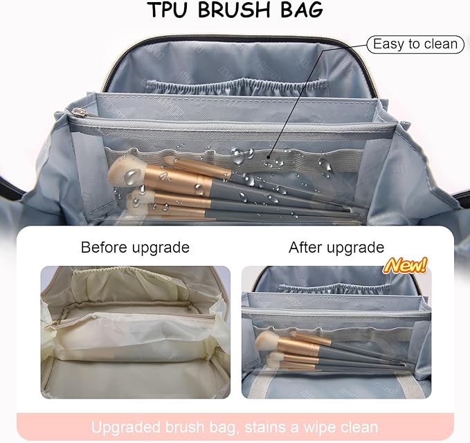Travel Makeup Bag Organizer Cosmetic Bag: 3 Pcs Set Make up Bags - Image 5