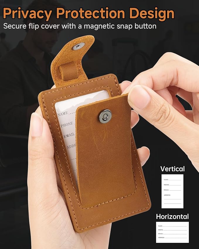 Premium Genuine Leather Luggage Tags - Image 5